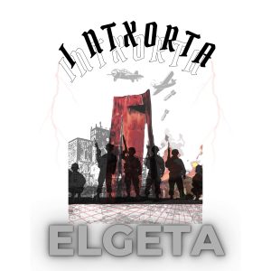 Diseño de Irene Tristán para la camiseta Intxorta 1936-1937 dedicada los caídos en la Guerra Civil en el frente de Elgeta